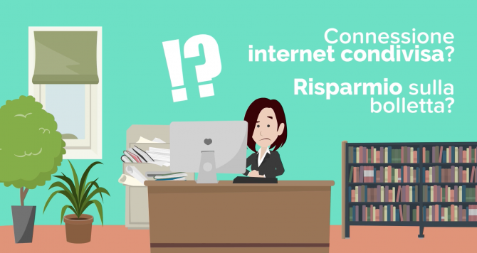 Video cartoon per promozione servizio connessione internet condivisa